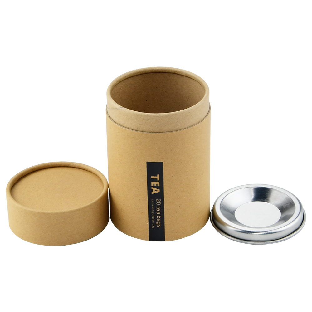 Tubos de papel de alimenticio | Cajas de tubo de papel para té | Tubos de papel Kraft personalizados