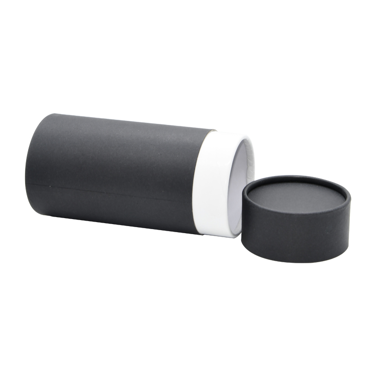  Customized Size Black Paper Tube Box for Coffee Bean Packaging with Breath Valve  