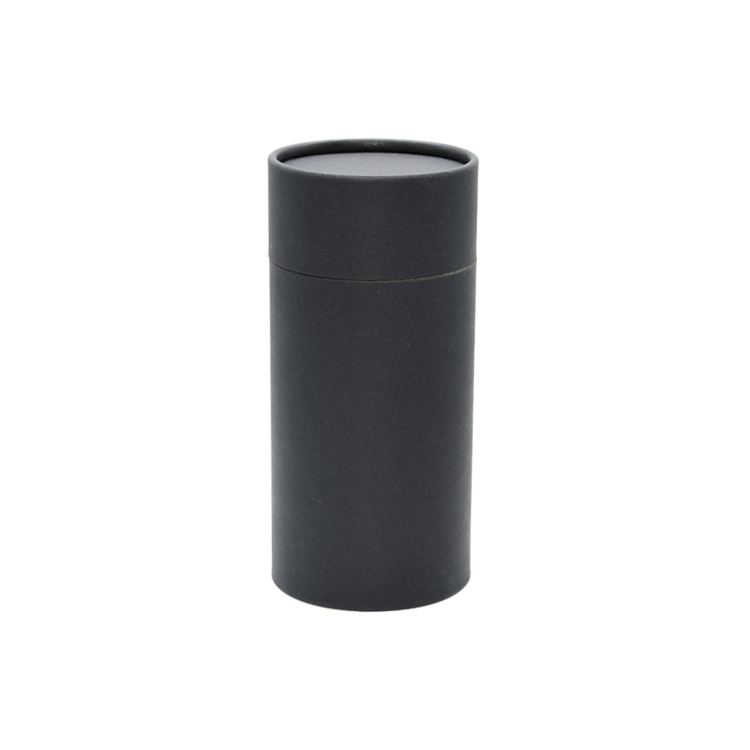 Caja de tubo de papel negro de tamaño personalizado para embalaje de granos de café con válvula de respiración  