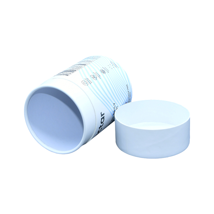 Embalagem de Pó de Hidratação Personalizada Redonda Canister de Papelão Caixa Vazia de Tubo de Papel  