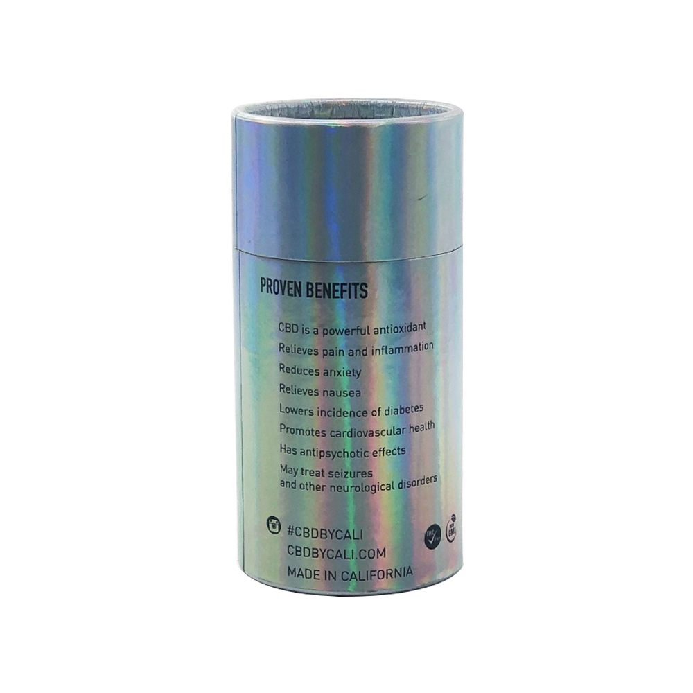 Embalagem de tubo de papelão de papel holográfico de óleo CBD personalizado para garrafa de óleo essencial  
