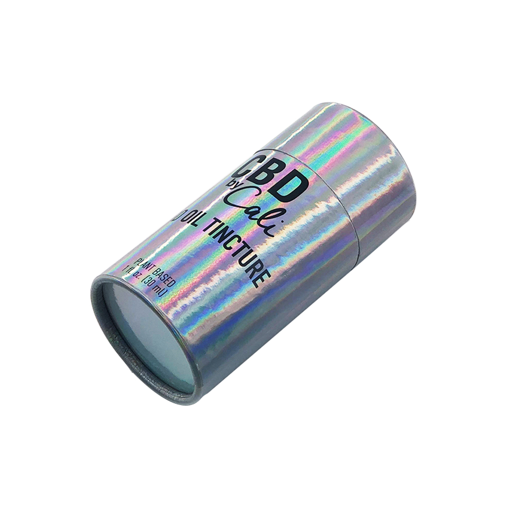 Kundenspezifische CBD-Öl-Holographische Papier-Karton-Röhren-Verpackung für Flasche mit ätherischem Öl  