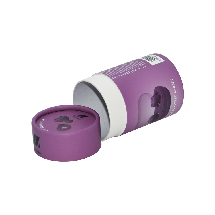  El tubo de papel de los auriculares de botón de encargo del nuevo diseño encajona las cajas del cilindro de la cartulina del auricular  