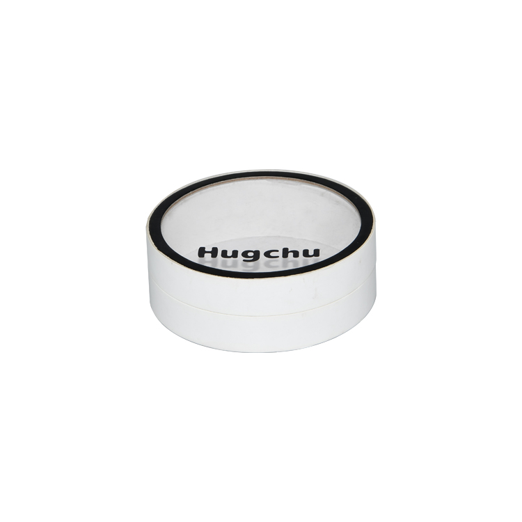  Matt White Cardboard Tube Box Cylinder Packaging with Clear Window on the Cap  
