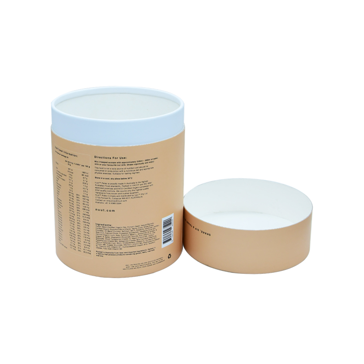  Biologisch abbaubare Papierröhrchen-Boxen Zylinder-Geschenkbox-Röhrenverpackung für Proteinpulver  