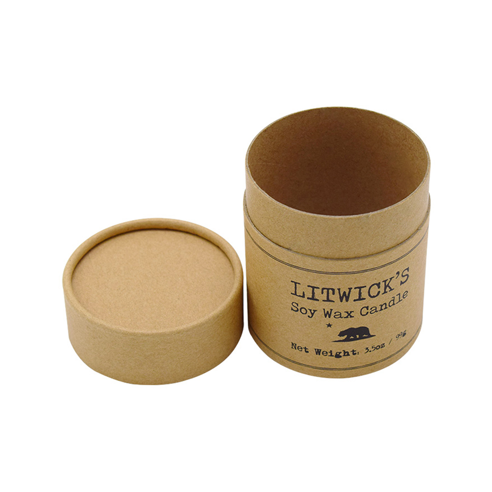 Cajas cilíndricas de lujo de la vela, empaquetado de los tubos del papel de los tubos de la vela del papel de Kraft