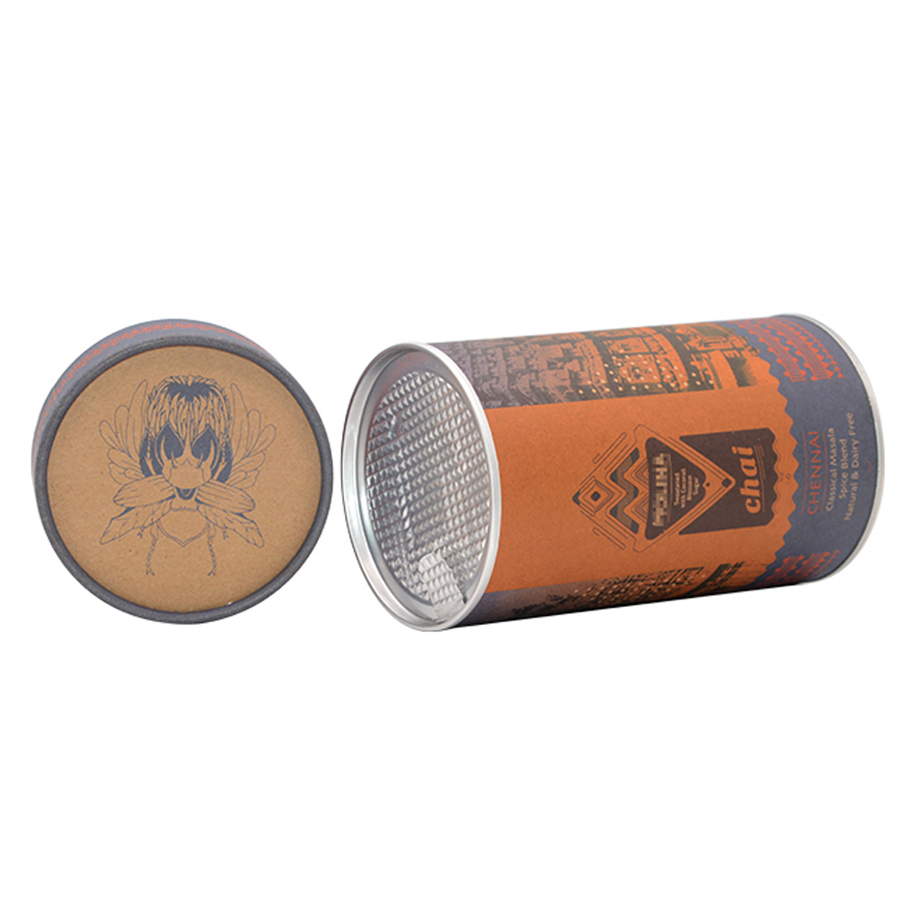 Easy Peel Off Lid Paper Cans, Food Grade Round Paper Cans with Easy Open Lid  