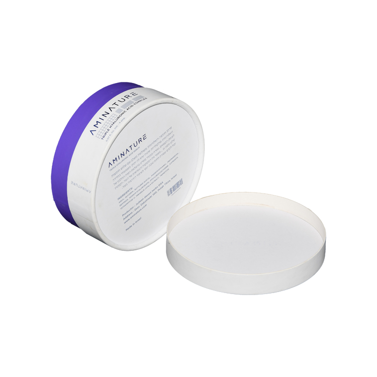  Emballage de tube en carton blanc mat adapté aux besoins du client pour les soins de la peau avec support en velours  