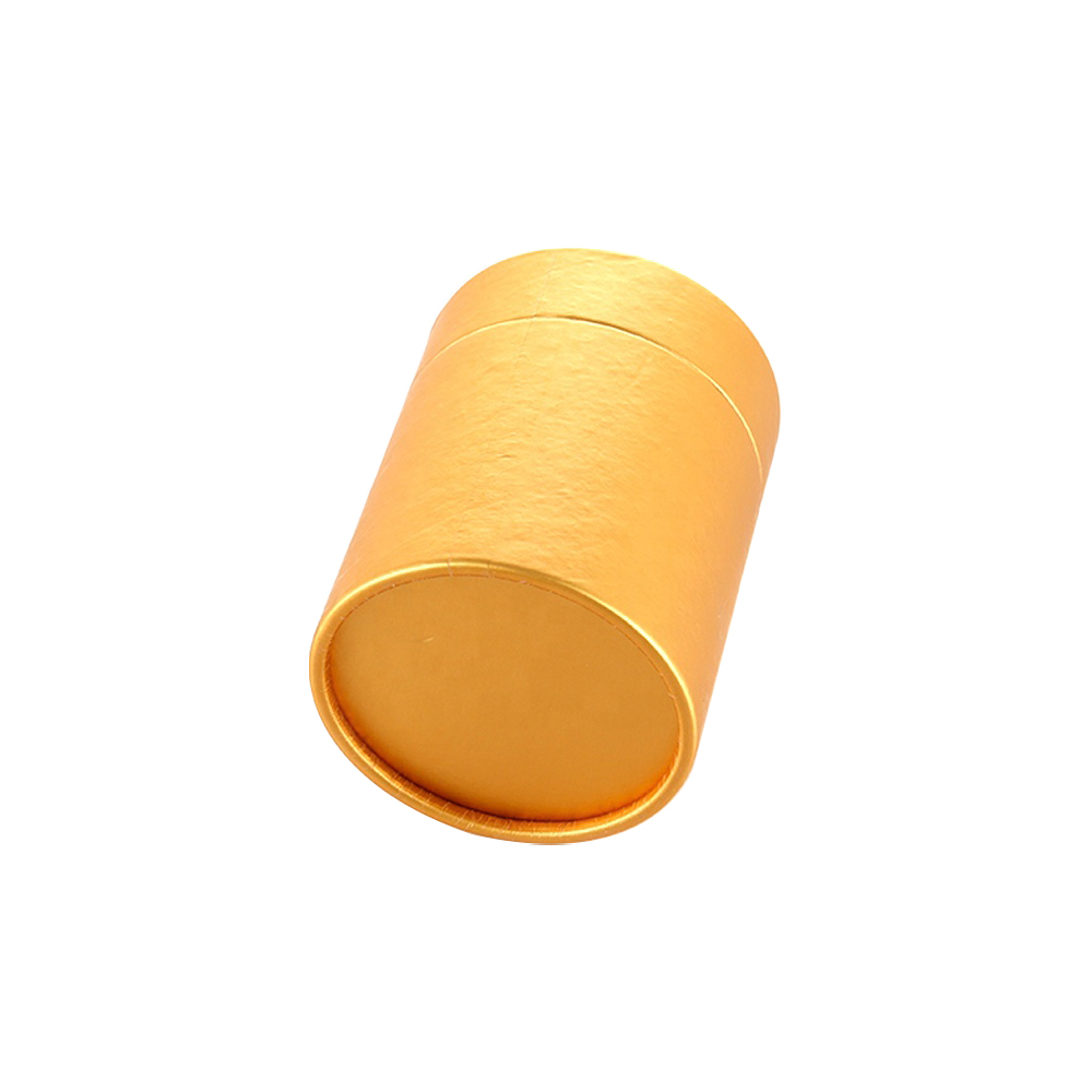 ゴールデンペーパーチューブ包装、化粧品包装用ゴールドダンボールチューブボックス  