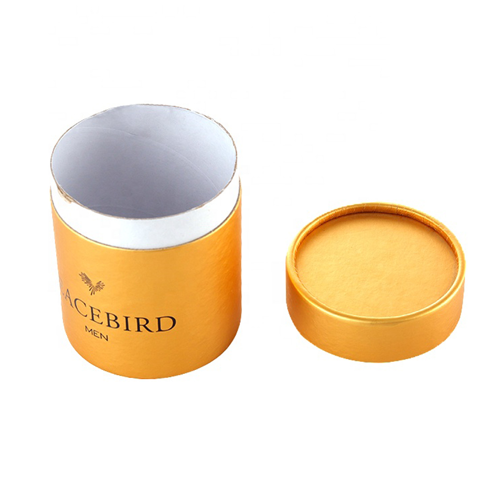 Golden Paper Tube Packaging, Gold Cardboard Tube Boxes for Cosmetics Packaging  