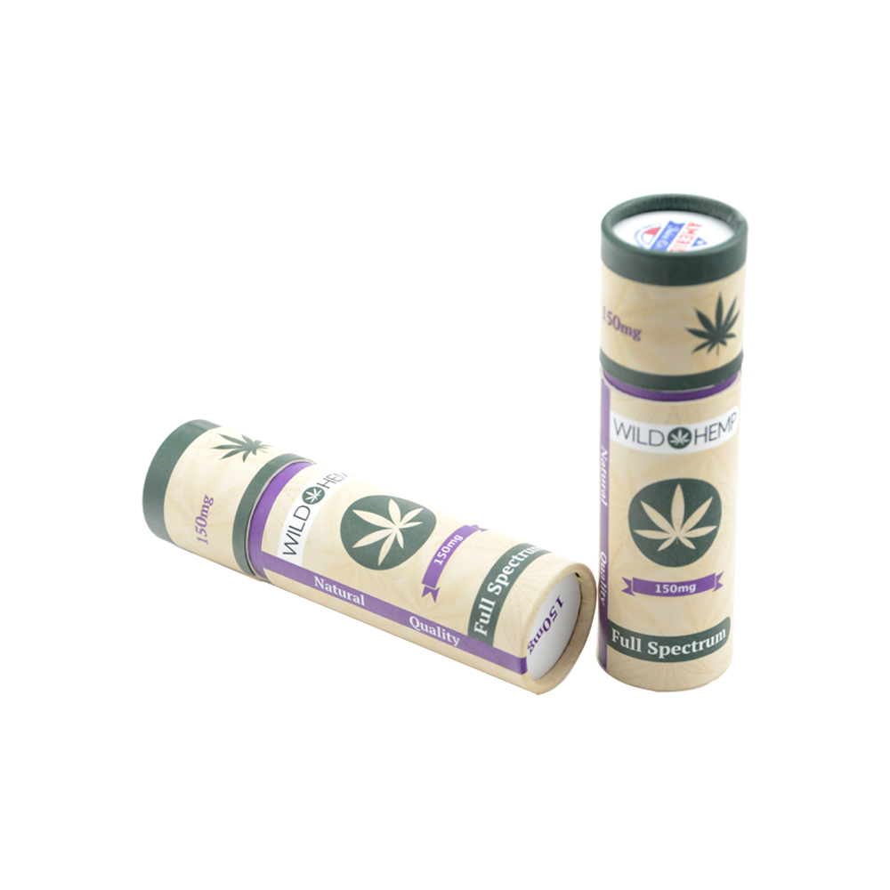 Reusable Kraft Paper Tube, Paper Cylinder Box for Essential Hemp Oil Bottle Packaging  