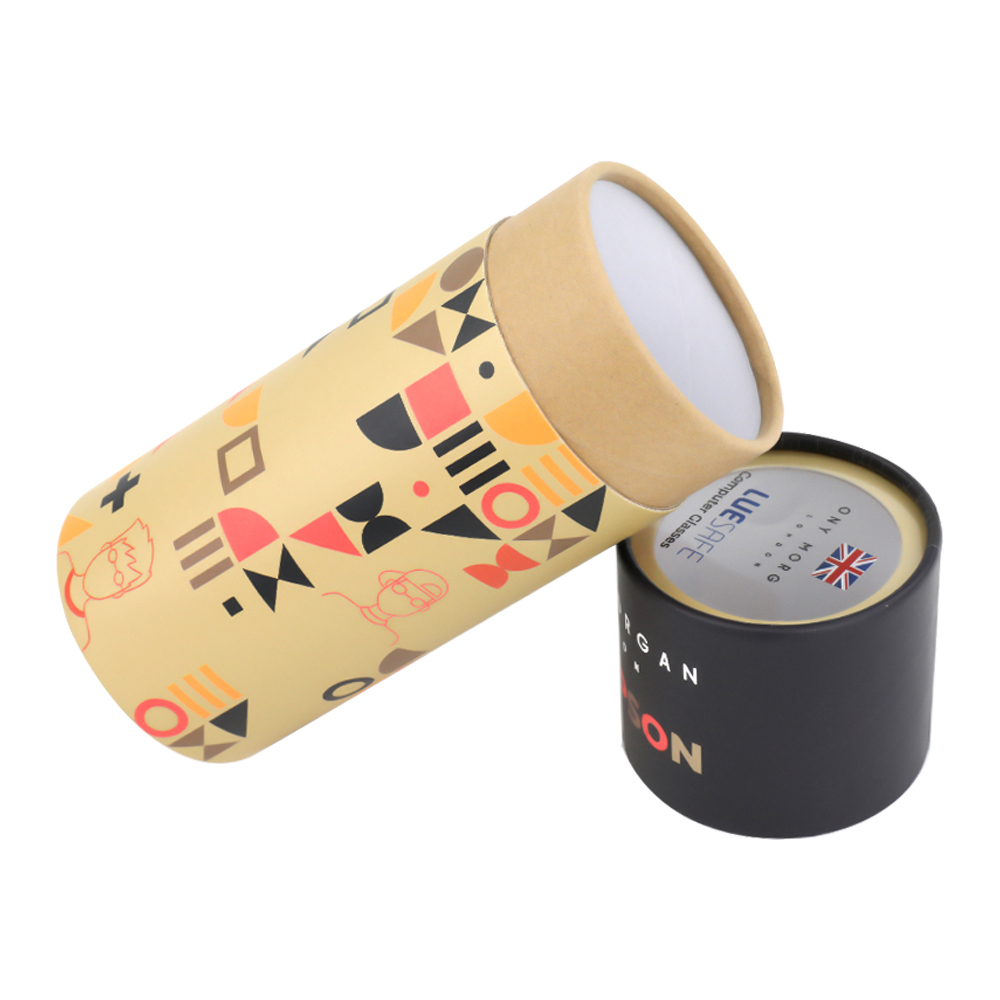 Riciclare imballaggi di tubi di carta di lusso, scatole cilindriche di cartone personalizzate per occhiali  