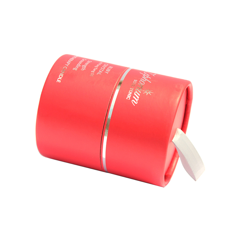 Cajas de tubo de cartón personalizadas para velas de cera y tarros de velas con asa de cinta  
