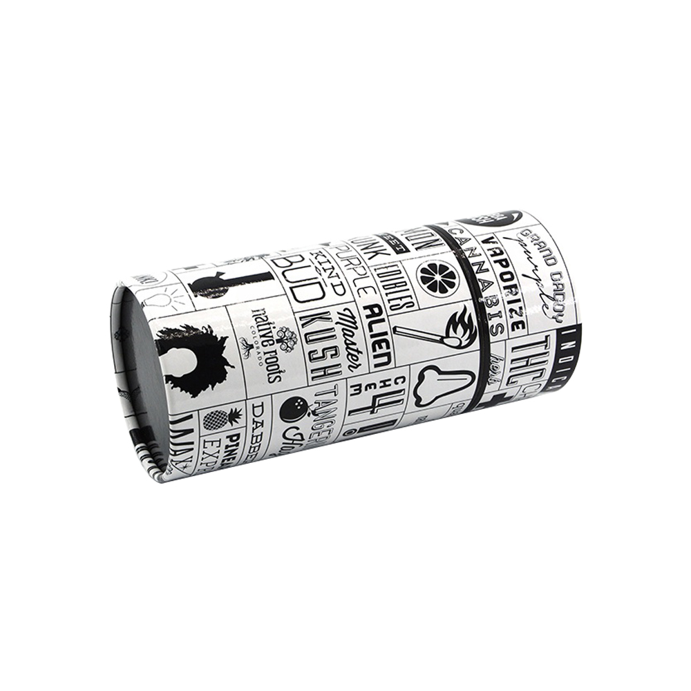  Embalagem de tubo de papel de flor de cannabis personalizada, embalagem de tubo de papelão de maconha personalizada  