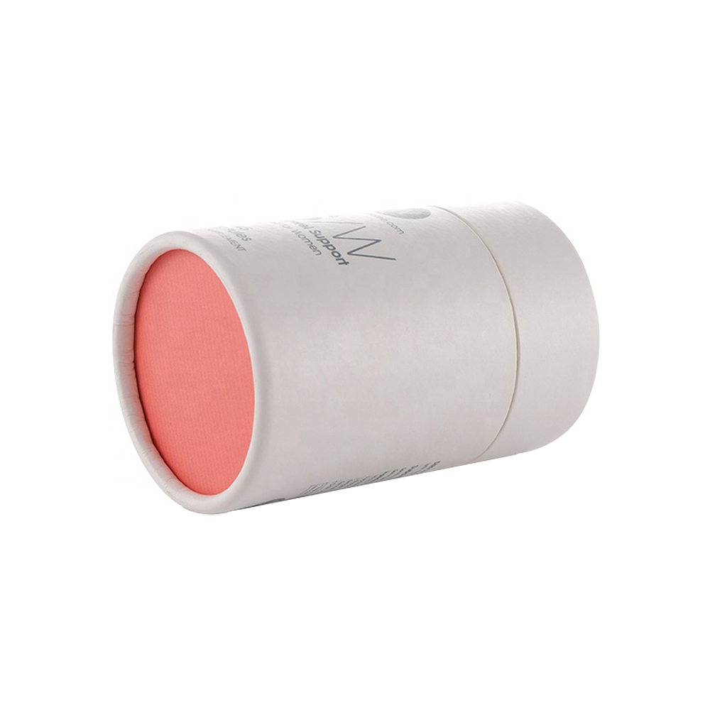 Caixa de tubo de cilindro de papelão branco fosco para impressão personalizada para embalagens de suplementos dietéticos  