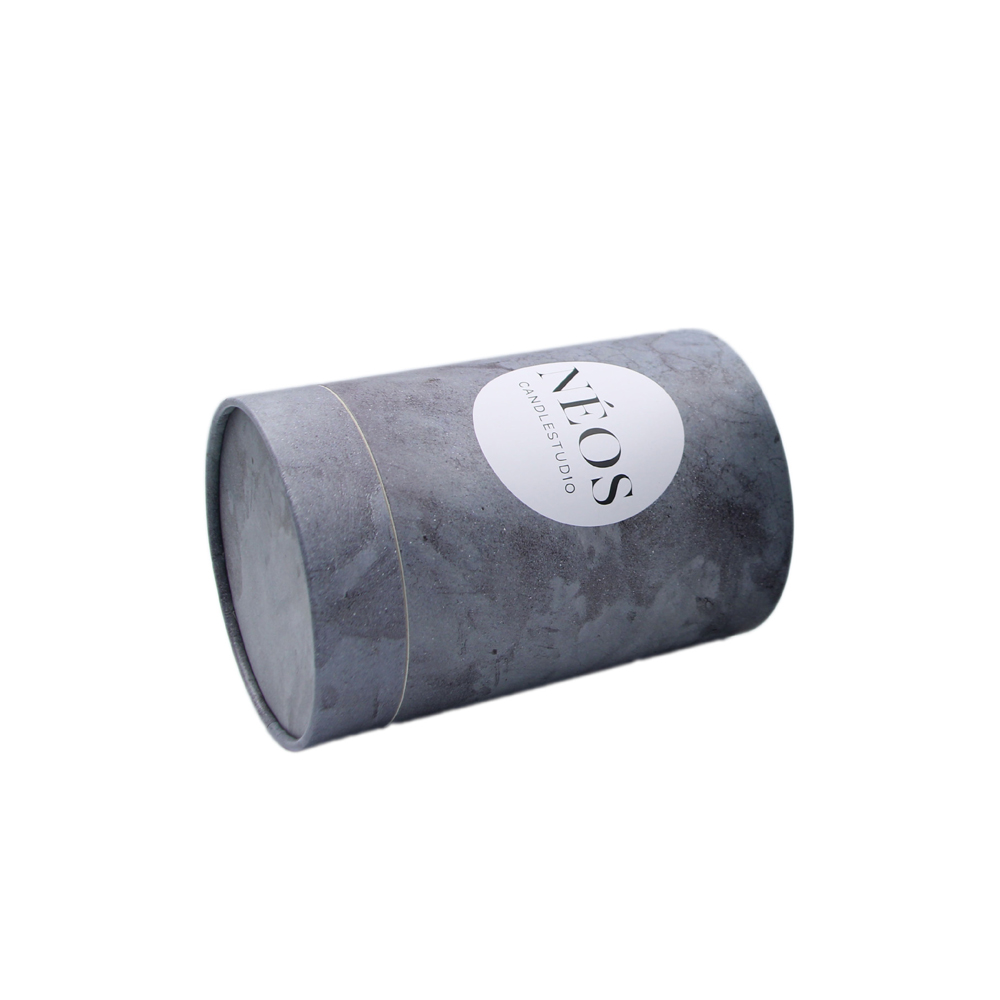  Cajas de tarros de velas de cartón redondas que empaquetan un tubo de papel de vela perfumado con asa de cinta  
