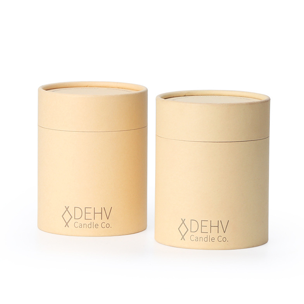  Embalagem de tubo de cilindro de papelão de vela personalizada, embalagem de tubo de papelão para vela  