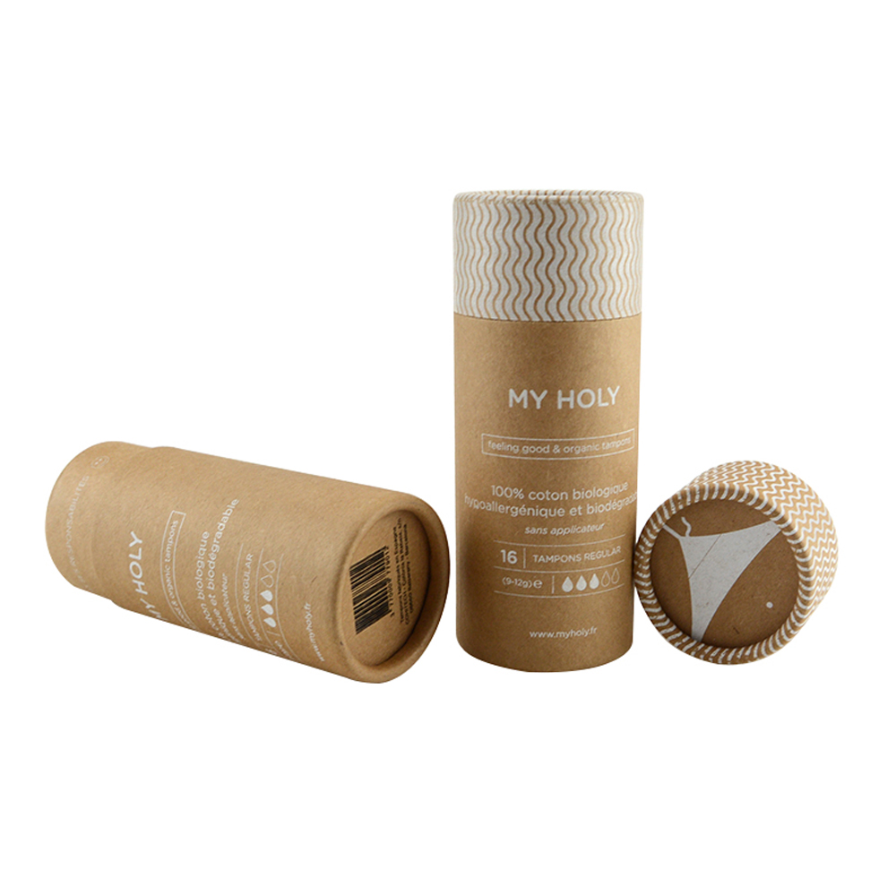  Emballage de tube en papier kraft recyclé pour lingerie, tubes en carton artisanal pour sous-vêtements  