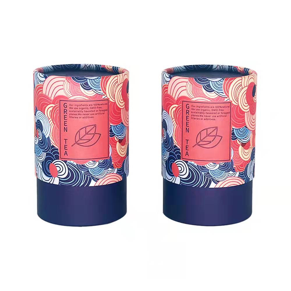 Eco-friendly Paper Tube Packaging, Cardboard Cylinder Box for Tea with Aluminum Foil Lining  