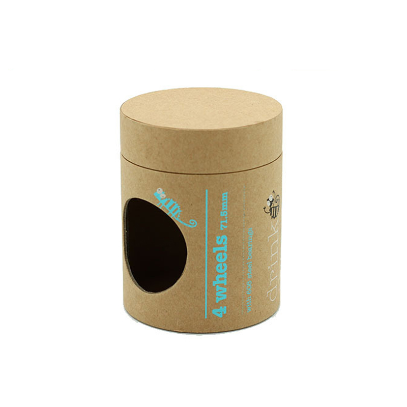 Eco-friendly Customized Kraft Paper Round Cardboard Tube Packaging with Window  