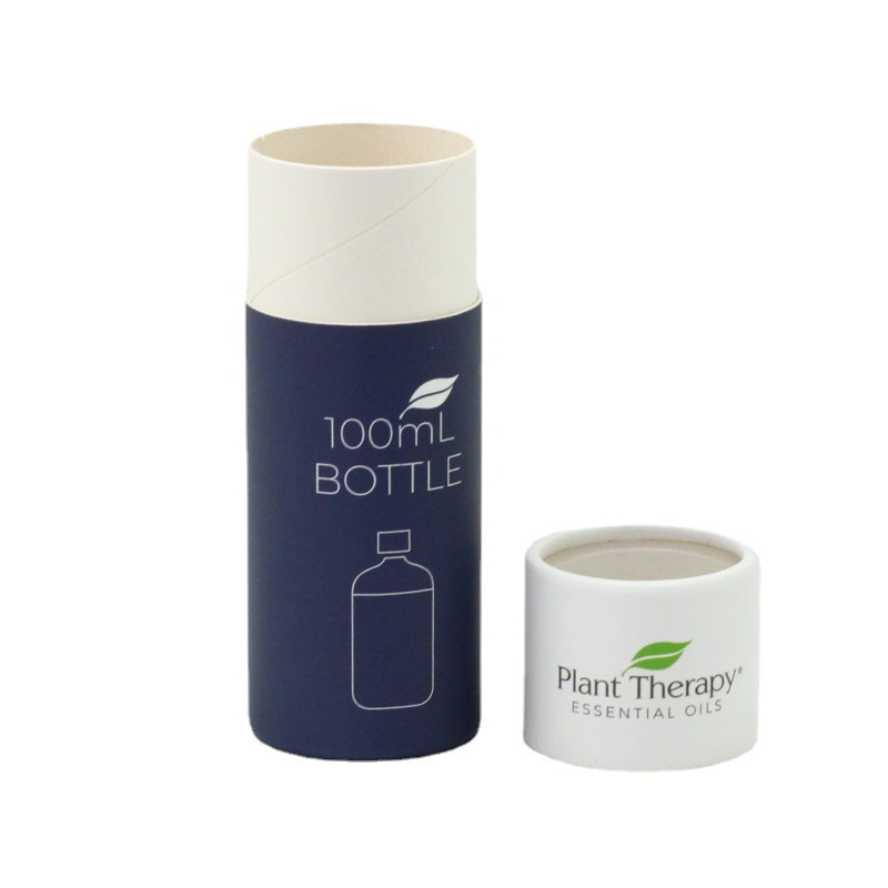 Embalaje de cilindro de tubo de papel de aceite esencial personalizado, caja de aceite esencial de tubo redondo  