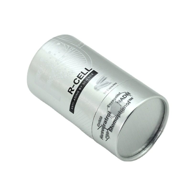  Silver Cardboard Cylinder Cylindrical Box Packaging Cardboard Tube Packaging  