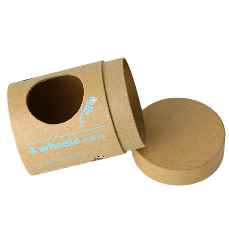 Embalagem de tubo de papelão redondo de papel kraft personalizado ecologicamente correto com janela  