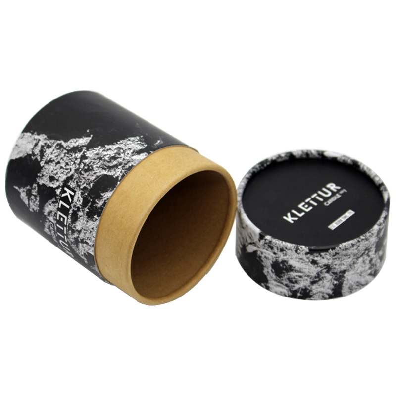 Caja de velas de tubo de cartón impresa personalizada, embalaje de caja de tubo de papel de tarro de vela ecológico  