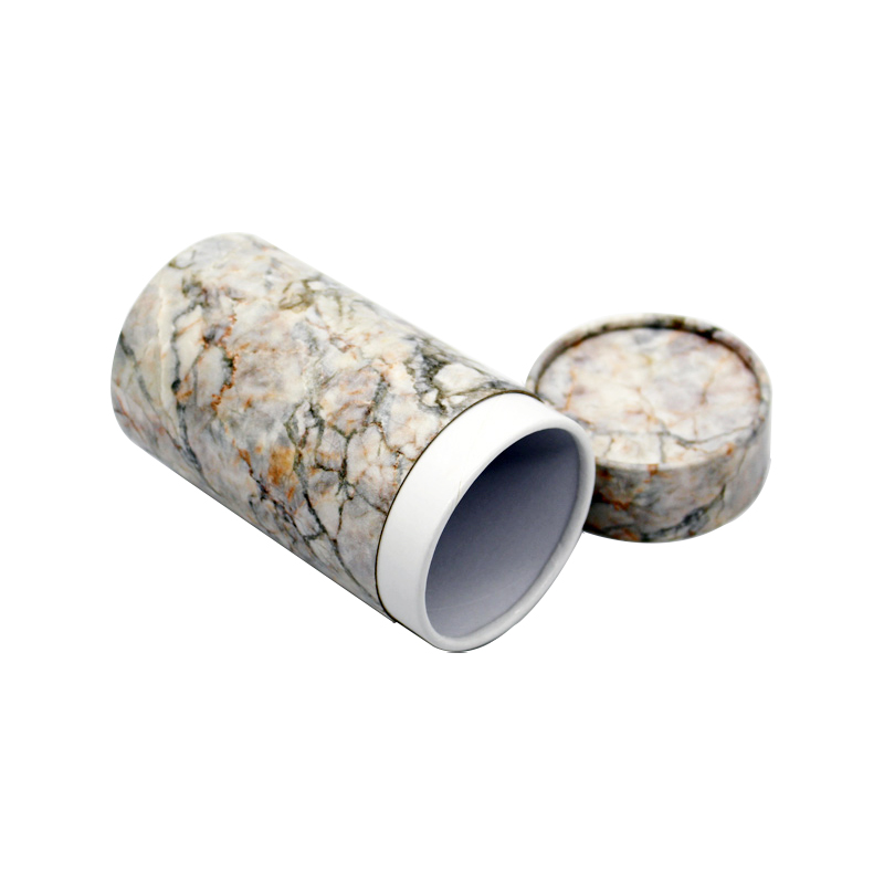 Scatole per tubi in carta con motivo in marmo, imballaggio in tubo di cartone colorato in marmo stampato personalizzato  