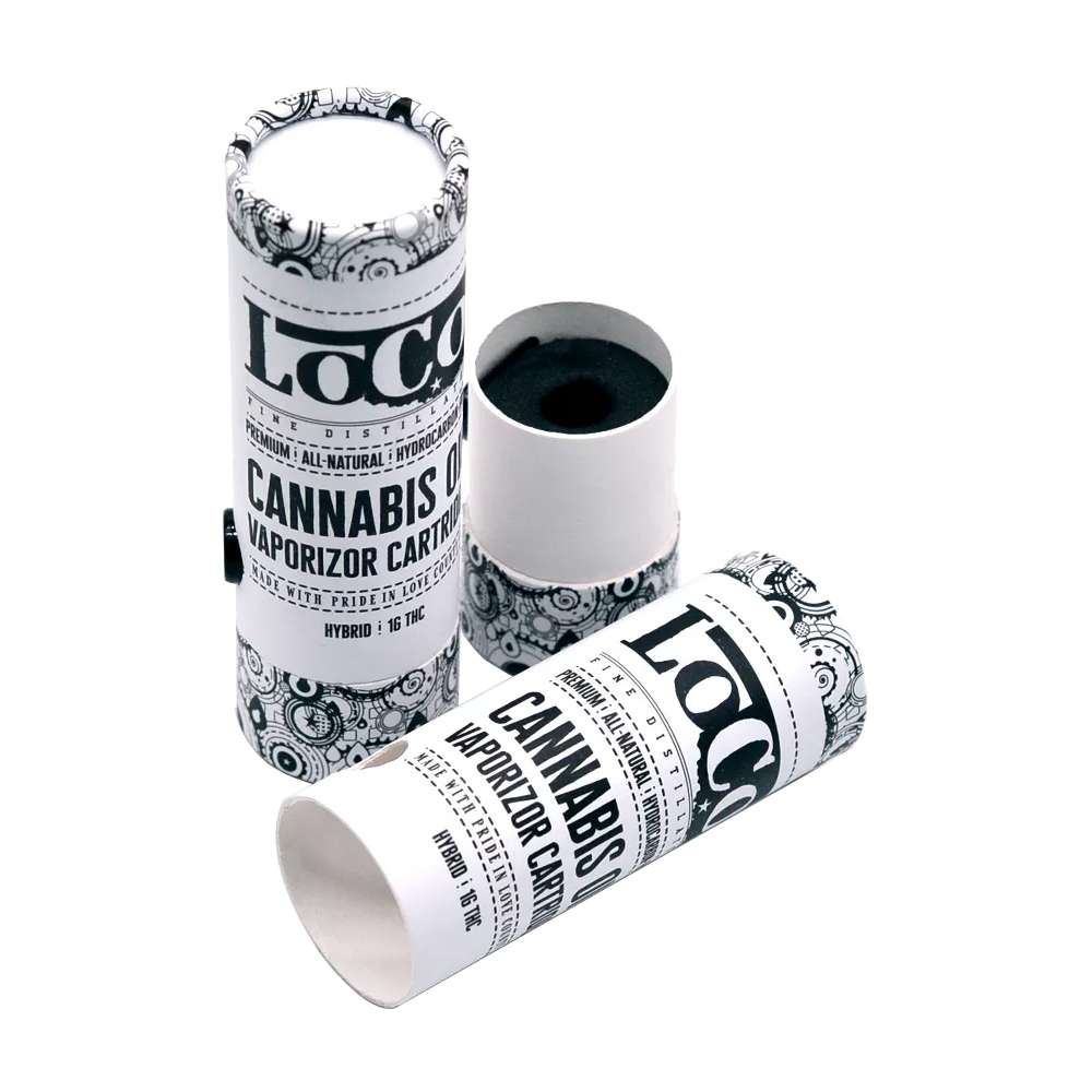  Caja de tubo de papel de cartucho de Vape resistente a niños premium Tubos de cartón de cannabis a prueba de niños  