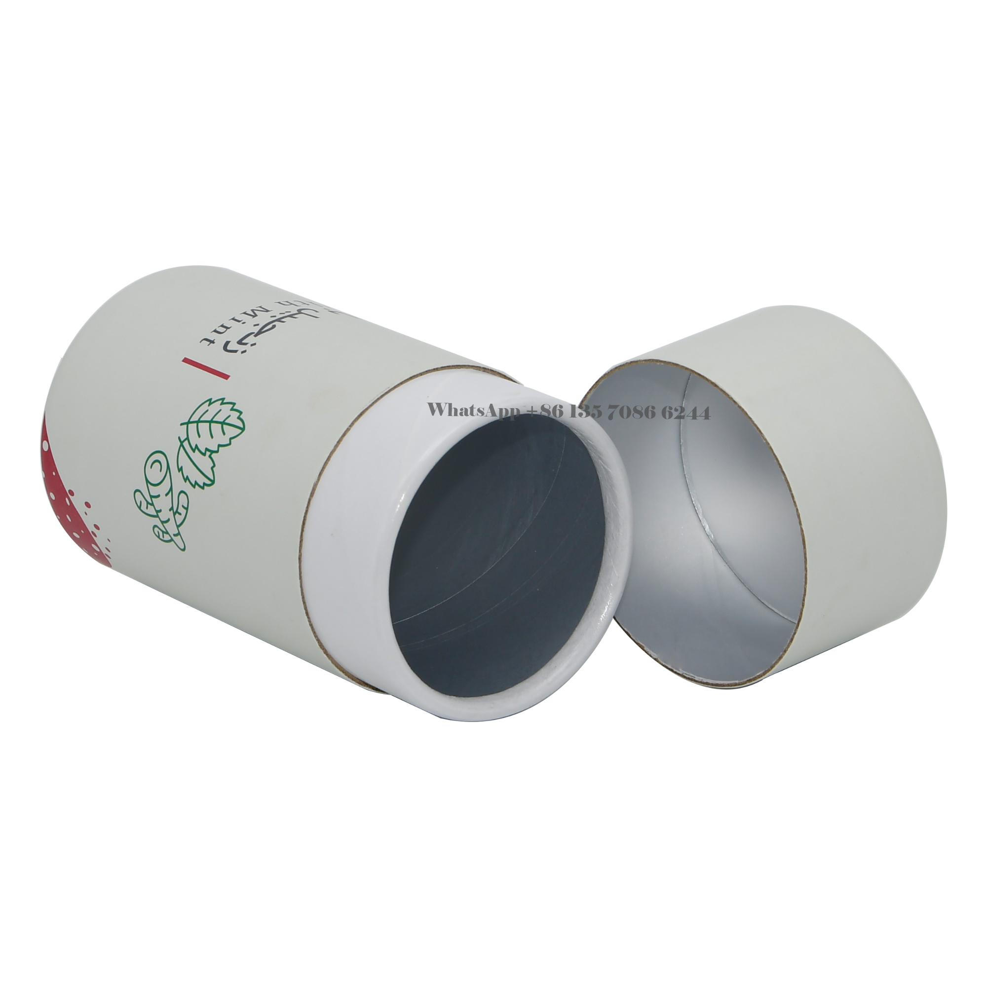  Sustainable Foil Seal Paper Tube Box for Ginger Tea Packaging  
