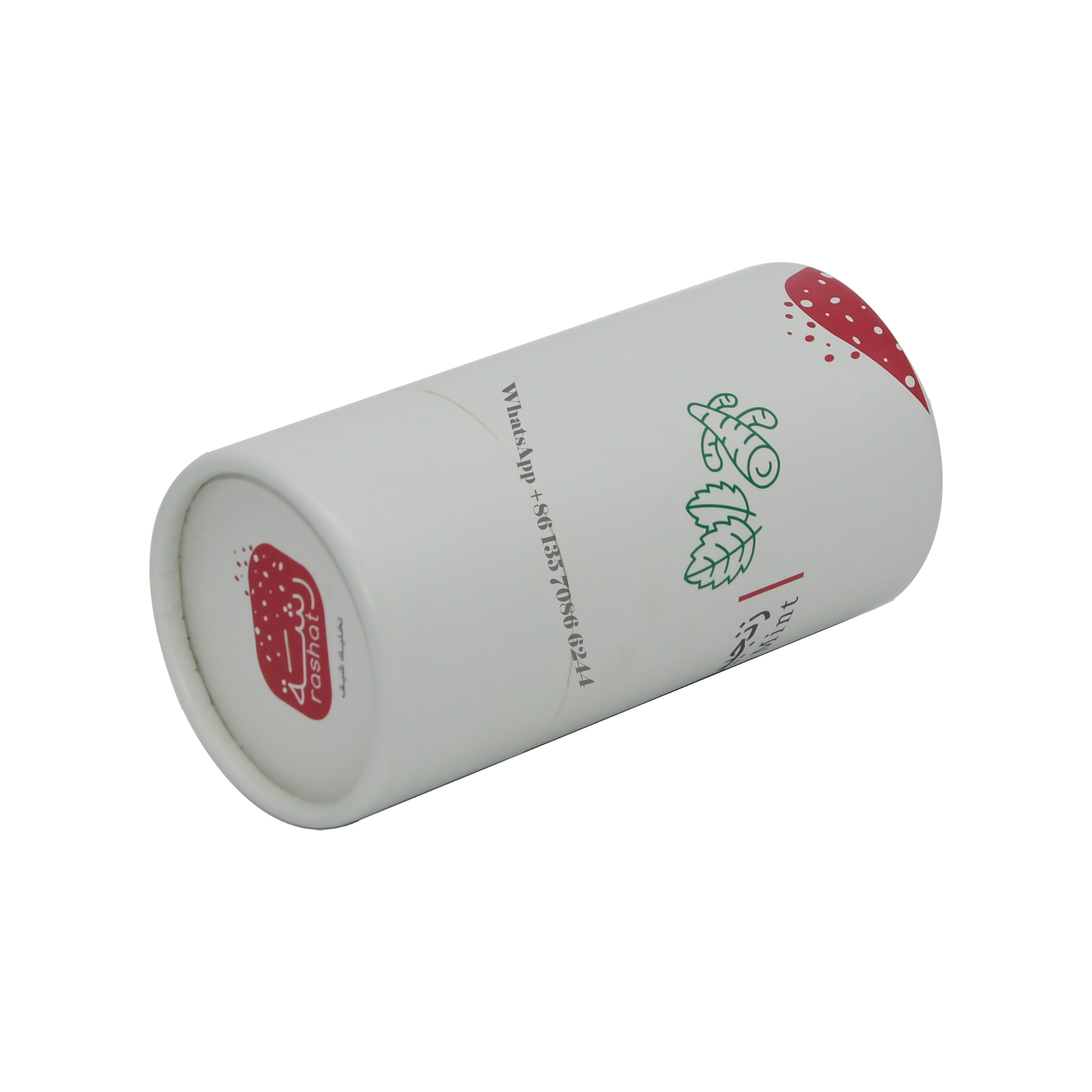  Caja de tubo de papel sellado sostenible con lámina de aluminio para envasado de té de jengibre  