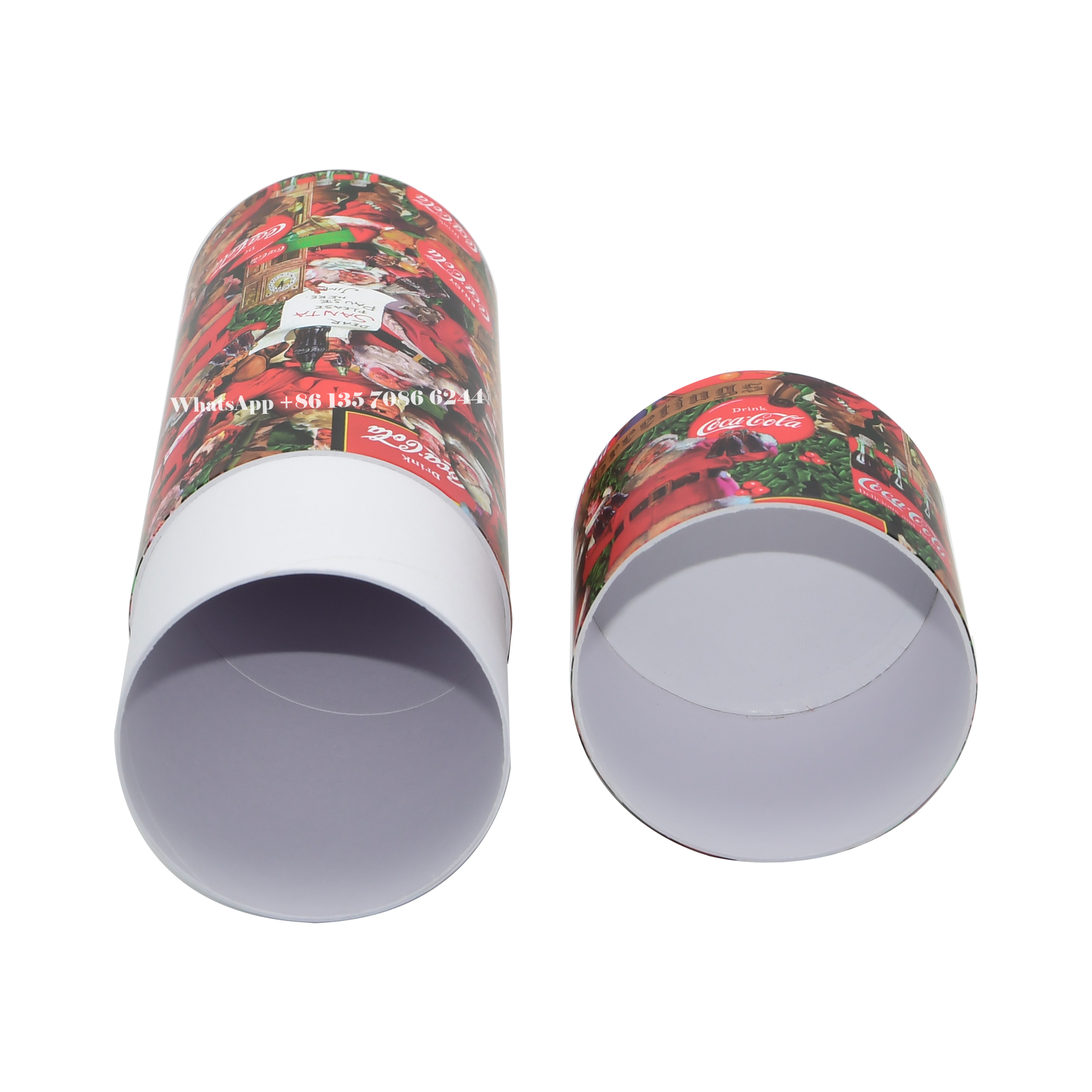 Festive Christmas Edition Coca-Cola Paper Tube Packaging Box  