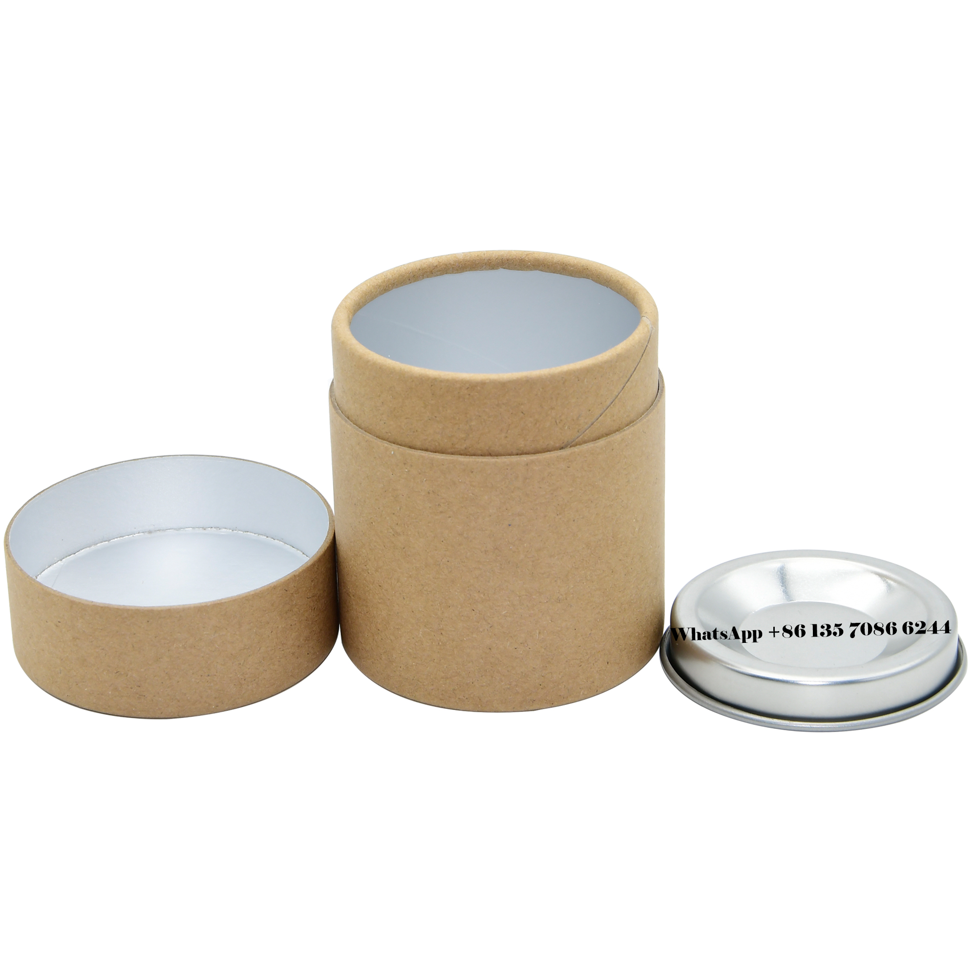 Boîtes de tubes d'emballage de thé en vrac en papier kraft artisanal haut de gamme  