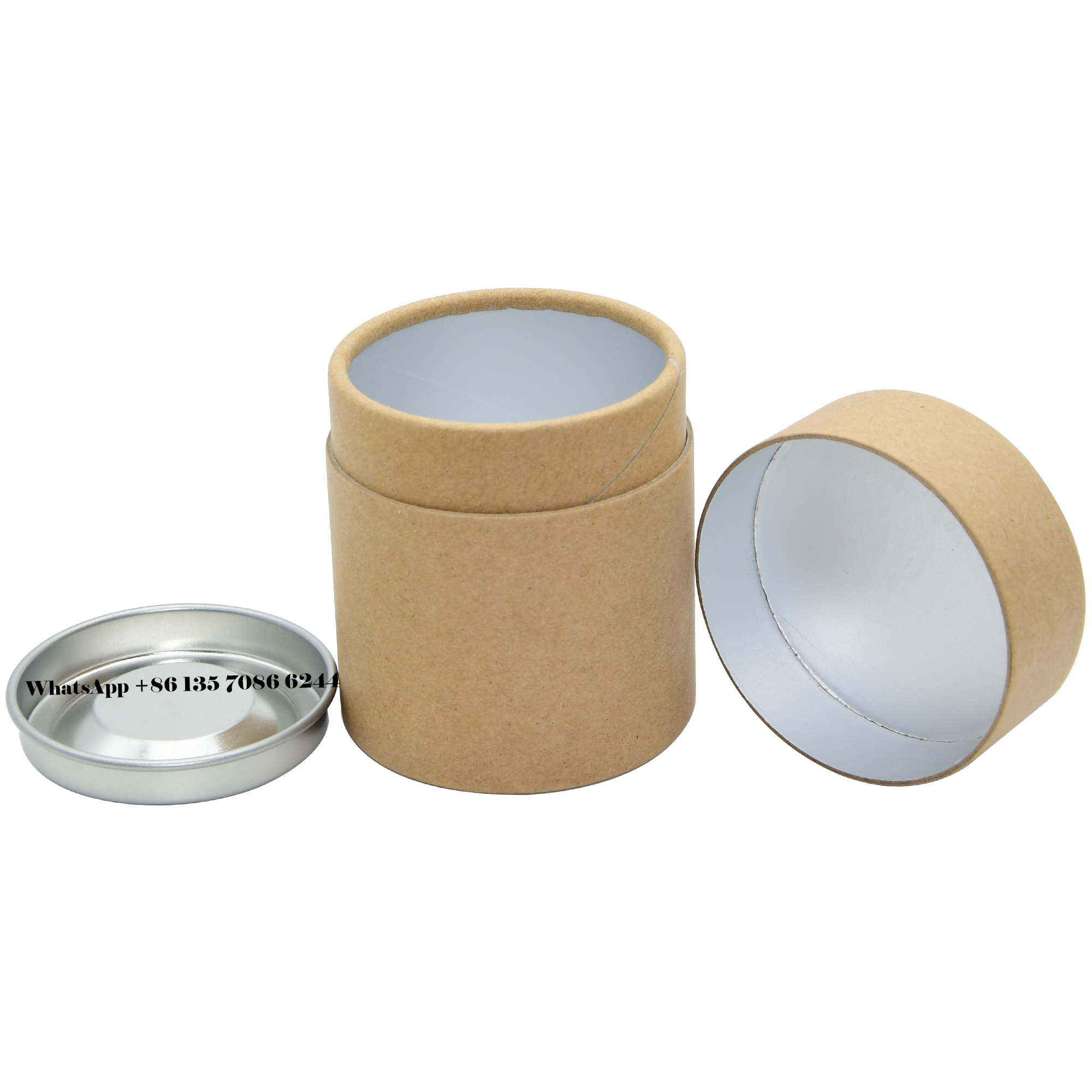 Boîtes de tubes d'emballage de thé en vrac en papier kraft artisanal haut de gamme