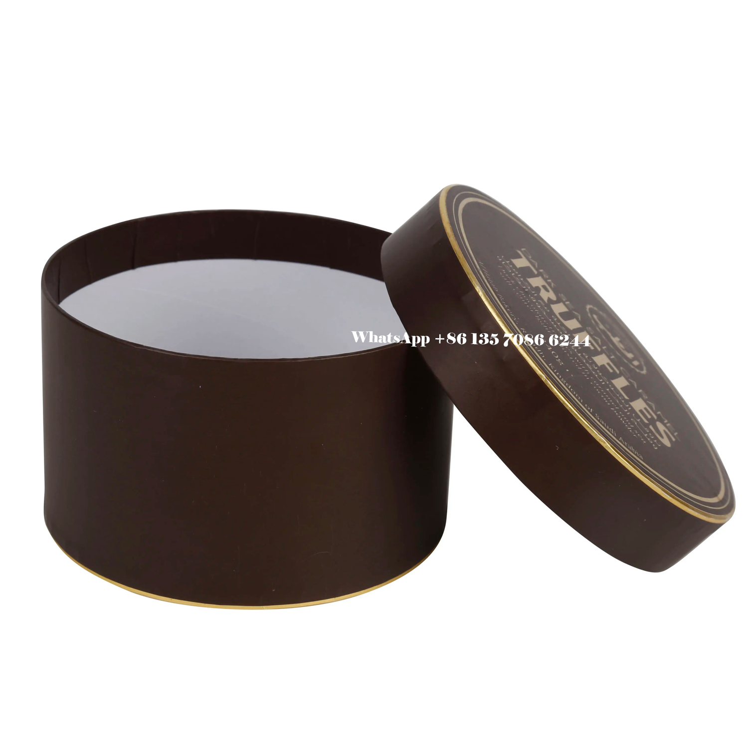  Decorative Custom Truffle Paper Tube Round Boxes Packaging  
