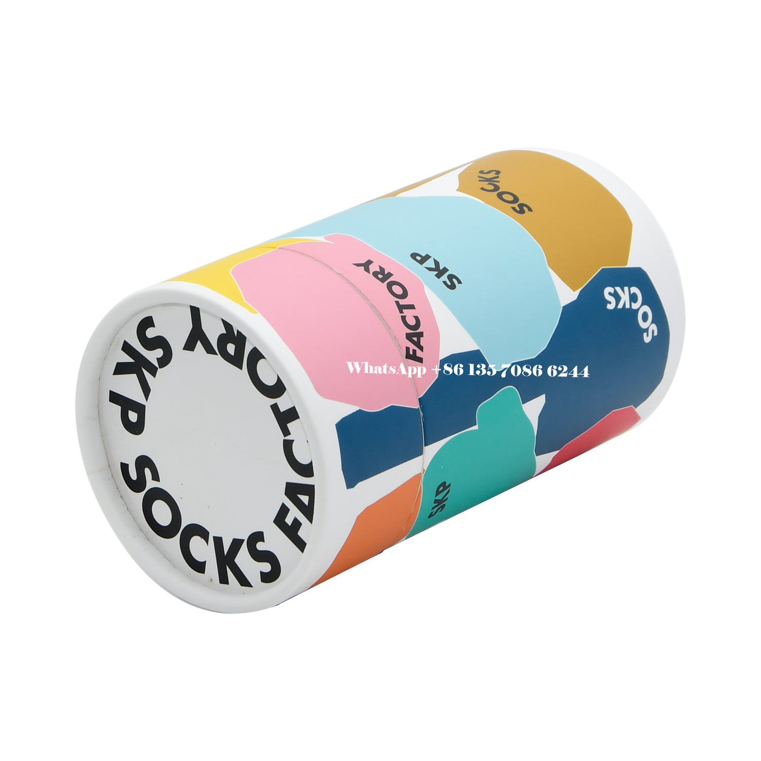 Personalisierte Socken Papierrohrverpackung Zylinderboxen  
