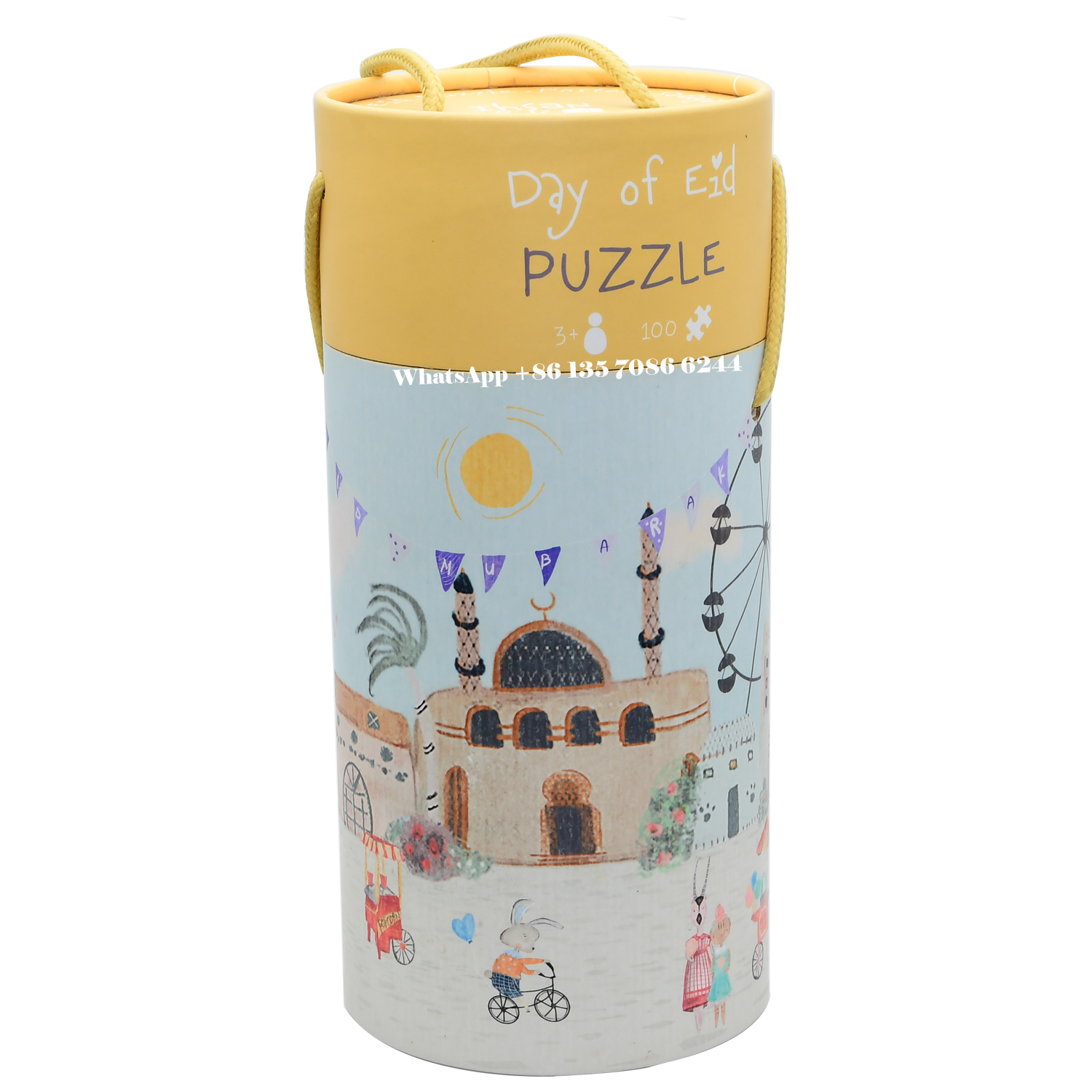 Confezione di tubi di carta per puzzle, scatole cilindriche di cartone  