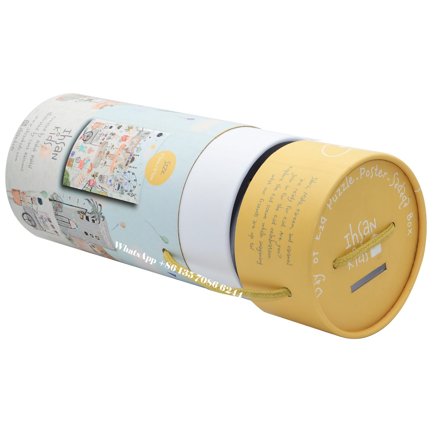  Emballage de tubes en papier pour puzzle, boîtes cylindriques en carton  