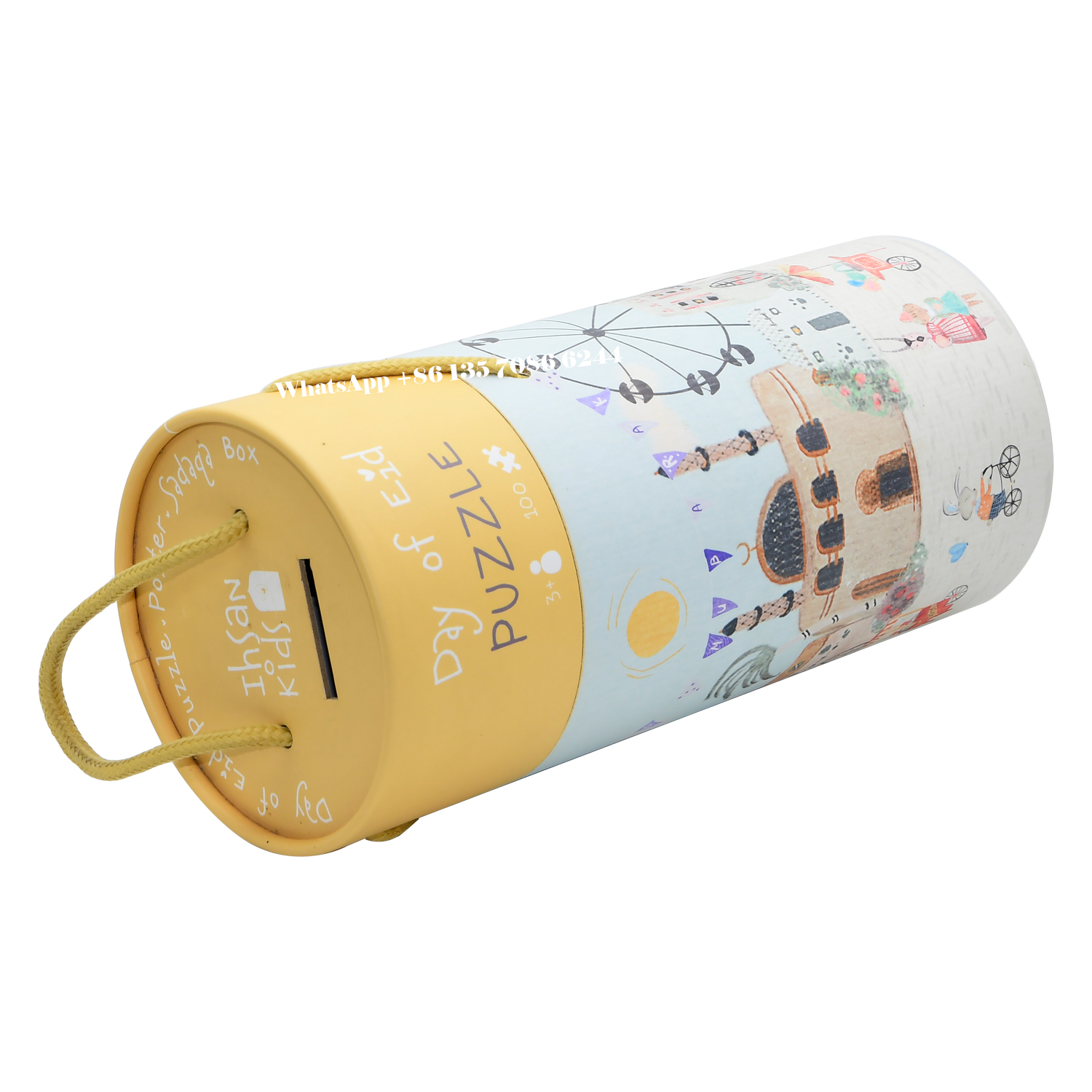  Emballage de tubes en papier pour puzzle, boîtes cylindriques en carton  