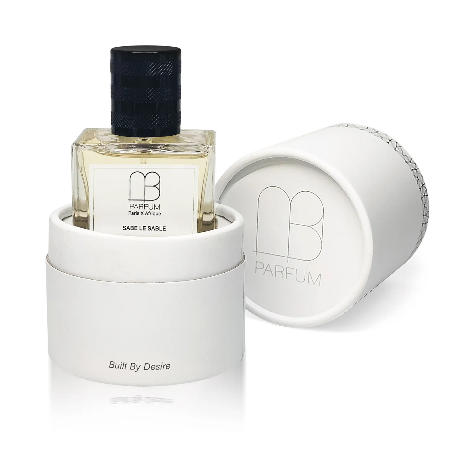 Caixa cilíndrica branca personalizada para embalagem de perfume em cartão