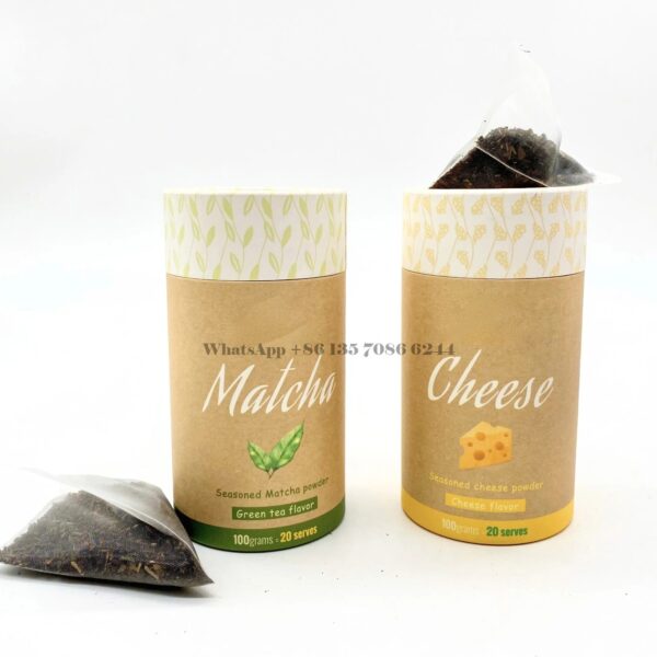 Airtight Food Grade Metal Lid Paper Tea Tube Packaging Box