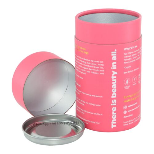Airtight Tinplate Lid Hair Tea Paper Tube Box Packaging Airtight Tinplate Lid Hair Tea Paper Tube Box Packaging