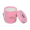 All Velvet Covered Round Boxes, Pink Velvet Flower Round Boxes with Silk Handle