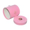 All Velvet Covered Round Boxes, Pink Velvet Flower Round Boxes with Silk Handle