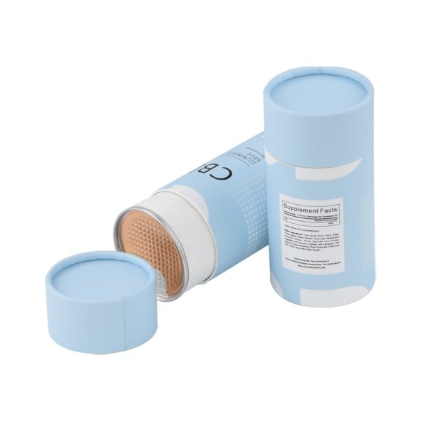 Aluminum Foil Easy Peel Off Lid CBD Paper Tube Packaging Paper Cans Paper Canister