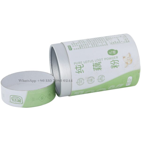 Aluminum Foil Lining Lotus Root Powder Paper Tube Packaging