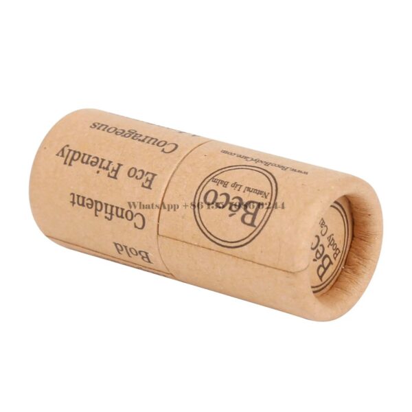 Biodegradable Kraft Paper Push-up Lip Balm Tube Packaging