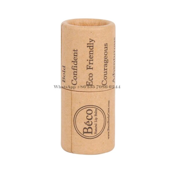 Biodegradable Kraft Paper Push-up Lip Balm Tube Packaging