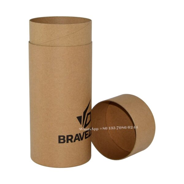 Biodegradable Natural Brown Kraft Paper Tube Box Packaging